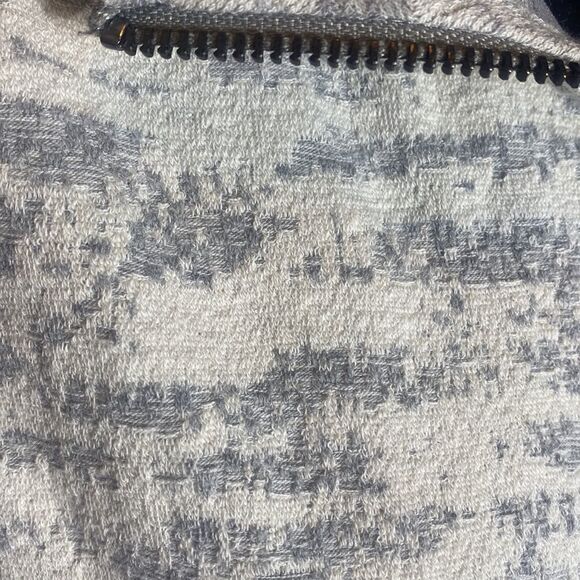 Zyia active textured knit grey/cream zip up jacket stretchy athleisure lounge - Picture 4 of 10